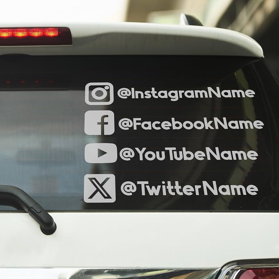 Social Media Vinyl Lettering